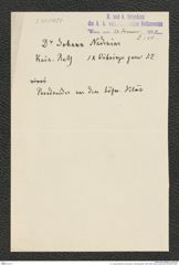 k.k. naturhistorisches Hofmuseum, Intendanzakten 1885-1896 (Hauer), Aktenzahl Z.50/1890, Seite 1